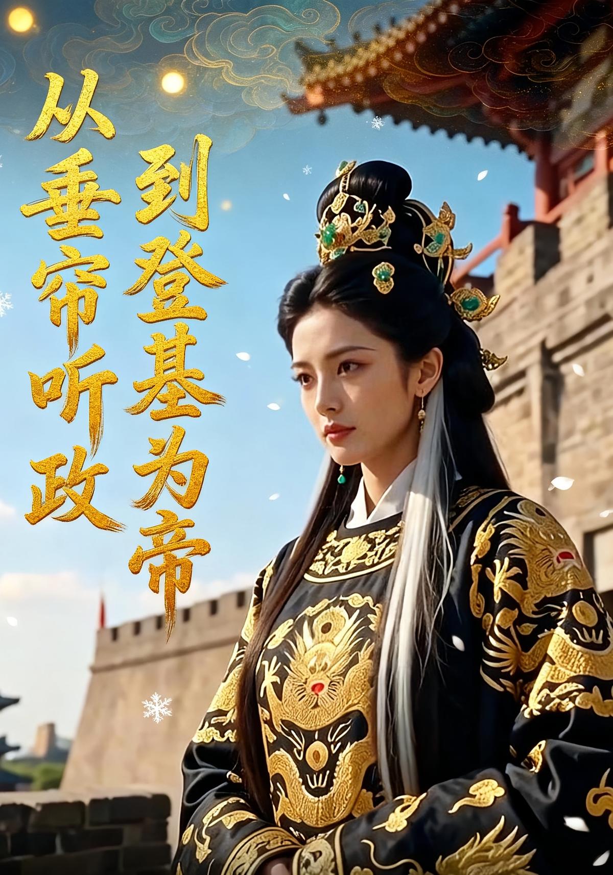 AI漫剧《从垂帘听政到登基为帝》竖版作品海报